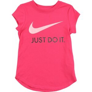 Nike Sportswear Tričko pink / černá / stříbrná