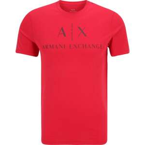 ARMANI EXCHANGE Tričko červená / černá