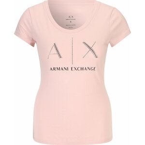 ARMANI EXCHANGE Tričko růžová / černá / bílá