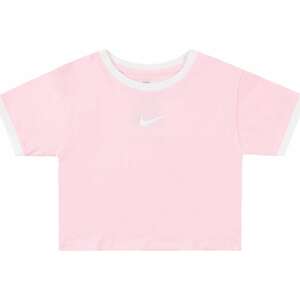 Nike Sportswear Tričko světle růžová / bílá