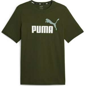 PUMA Funkční tričko khaki / mátová / bílá