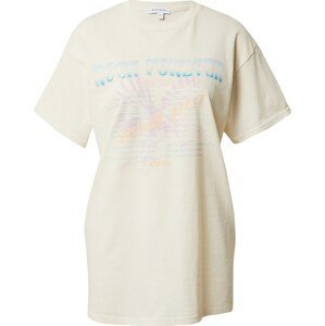 Warehouse Oversized tričko 'Rock Forever' režná / nebeská modř / jasně oranžová / starorůžová