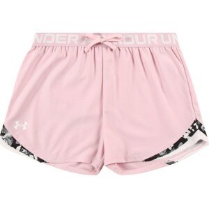 UNDER ARMOUR Sportovní kalhoty 'Play Up' růžová / černá / bílá