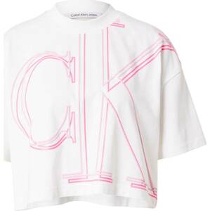 Calvin Klein Jeans Tričko pink / růžová / bílá
