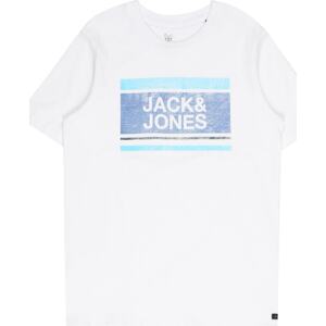 Jack & Jones Junior Tričko 'BRYAN' námořnická modř / indigo / světlemodrá / bílá