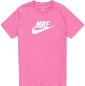 Nike Sportswear Tričko 'FUTURA' pink / bílá