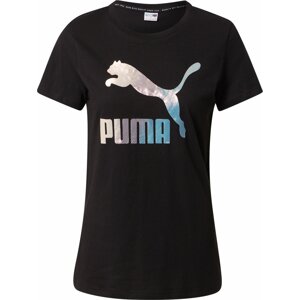 PUMA Funkční tričko 'Crystal' béžová / světlemodrá / černá / stříbrná