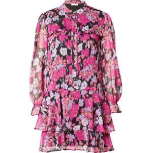 Liu Jo Košilové šaty 'ABITO' zlatá / pastelová fialová / pink / černá