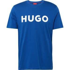 HUGO Tričko 'Dulivio' modrá / bílá