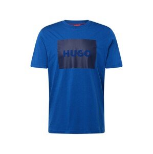 HUGO Tričko 'Dulive' modrá / tmavě modrá