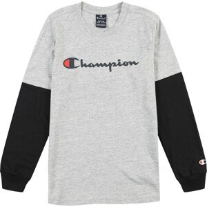 Champion Authentic Athletic Apparel Shirt světle šedá / pastelově červená / černá