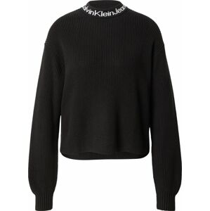 Calvin Klein Jeans Pullover černá / bílá