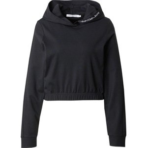 Calvin Klein Jeans Sweatshirt 'MILANO' černá / bílá