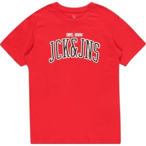Jack & Jones Junior Tričko 'CEMB' červená / černá / bílá