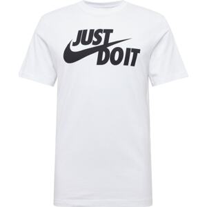 Tričko 'Just Do It' Nike Sportswear černá / offwhite