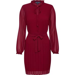 Šaty 'LONG SLEEVE PLEATED BELTED DRESS' Mela London červená