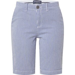 Chino kalhoty 'CITY' Superdry námořnická modř / bílá