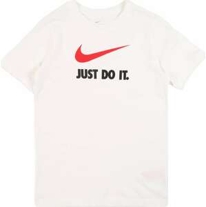 Tričko Nike Sportswear červená / černá / bílá
