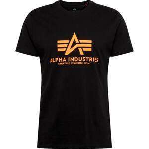 Tričko alpha industries svítivě oranžová / černá