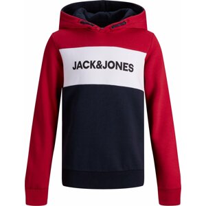 Mikina Jack & Jones Junior námořnická modř / červená / bílá