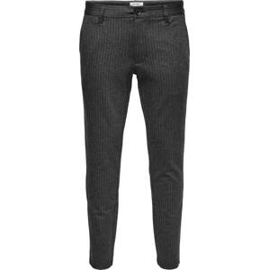 Chino kalhoty 'Mark' Only & Sons šedý melír / bílá