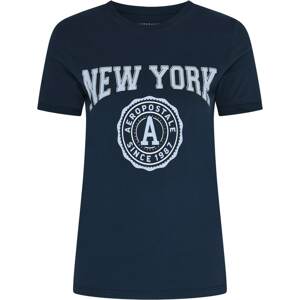 Tričko 'New York' AÉROPOSTALE námořnická modř / bílá