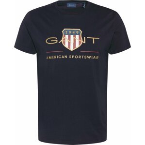 Tričko Gant námořnická modř / zlatá / červená / černá / bílá