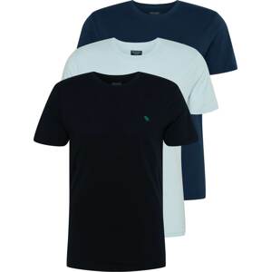 Tričko 'FRINGE' Abercrombie & Fitch námořnická modř / světlemodrá / černá