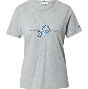 Tričko Tommy Hilfiger modrá / námořnická modř / světle šedá / červená / bílá