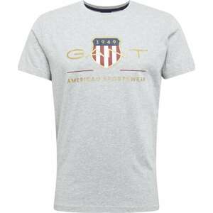 Tričko Gant modrá / zlatá / červená / bílá