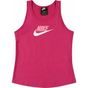 Tričko Nike Sportswear malinová / světle růžová / bílá