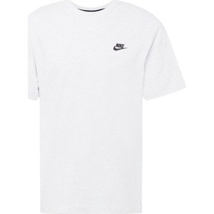 Tričko Nike Sportswear šedá / šedý melír / černá / bílá