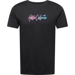 Tričko Hollister tyrkysová / růžová / černá / bílá
