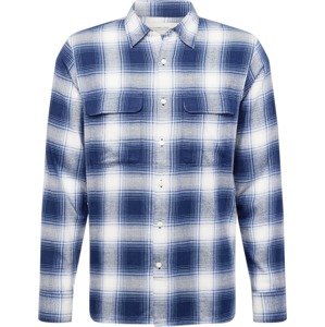 Košile Abercrombie & Fitch námořnická modř / bílá