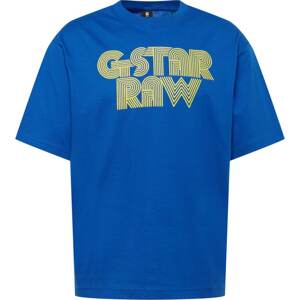 Tričko G-Star Raw královská modrá / limone