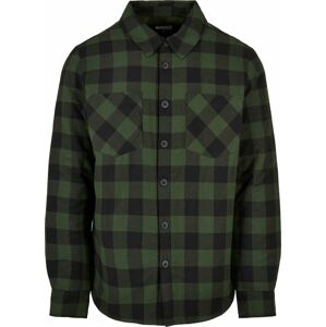 Košile Urban Classics tmavě zelená / černá