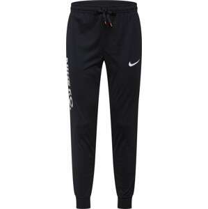 Sportovní kalhoty 'FC Libero' Nike černá / bílá