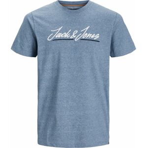 Tričko 'Tons Upscale' jack & jones marine modrá / modrý melír / bílá