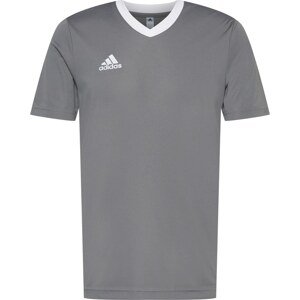 Funkční tričko 'Entrada 22' ADIDAS SPORTSWEAR šedá / bílá