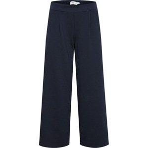 Kalhoty se sklady v pase 'IHKATE' Ichi modrý melír