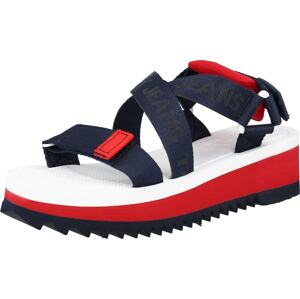 Sandály Tommy Jeans modrá / červená / černá / bílá
