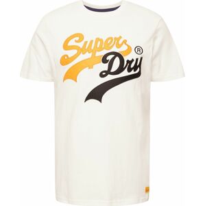 Tričko Superdry oranžová / černá / bílá