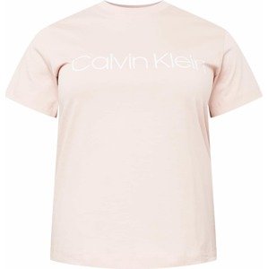 Tričko Calvin Klein Curve růžová / bílá