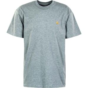 Tričko 'Chase' Carhartt WIP šedý melír / jasně oranžová