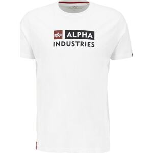 Tričko alpha industries tmavě hnědá / černá / bílá