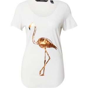 Tričko 'LUA' Vero Moda zlatá / bílá