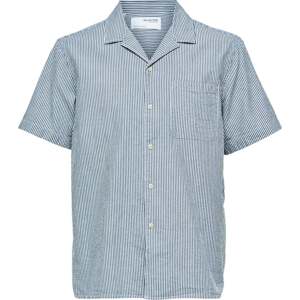 Košile 'Ray' Selected Homme noční modrá / bílá