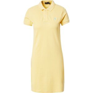 Šaty Polo Ralph Lauren světlemodrá / světle žlutá