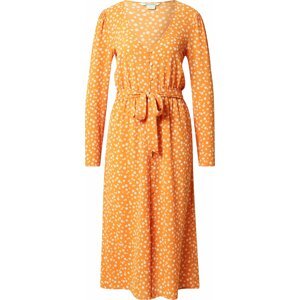 Košilové šaty Monki oranžová / bílá