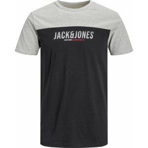 Tričko 'Dan' jack & jones šedý melír / červená / černá / bílá